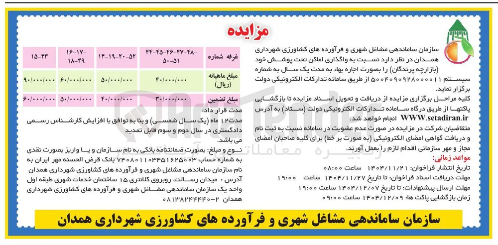 واگذاری اماکن