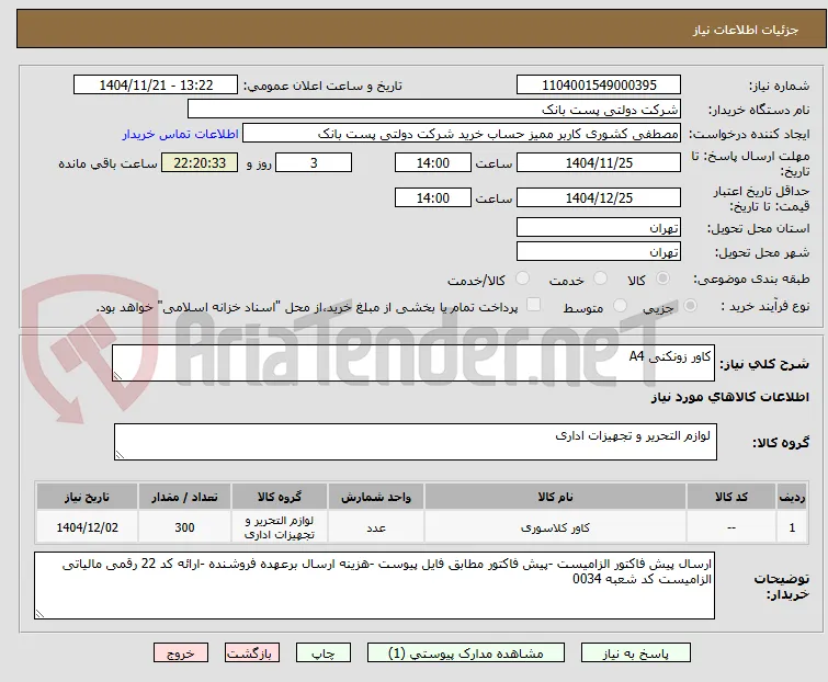 کاور زونکنی A4 