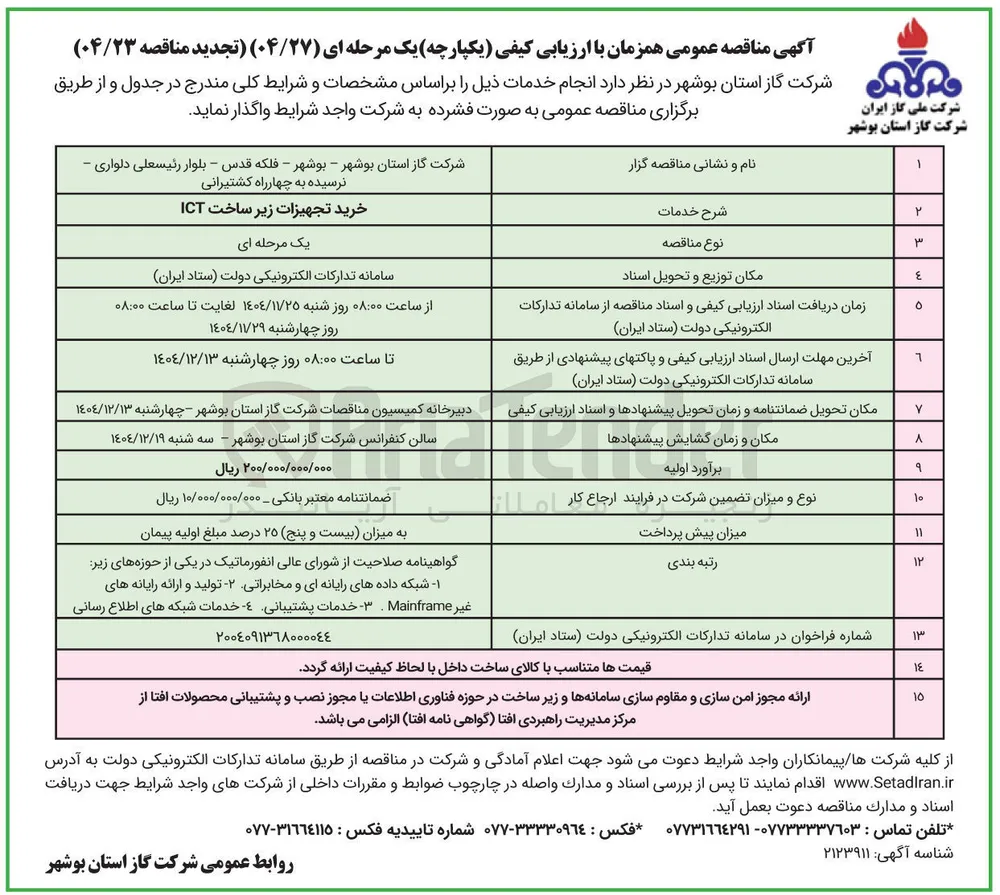 خرید تجهیزات زیر ساخت ICT 