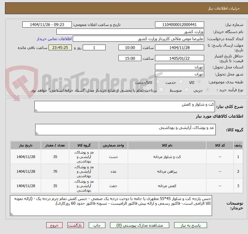 کت و شلوار و کفش