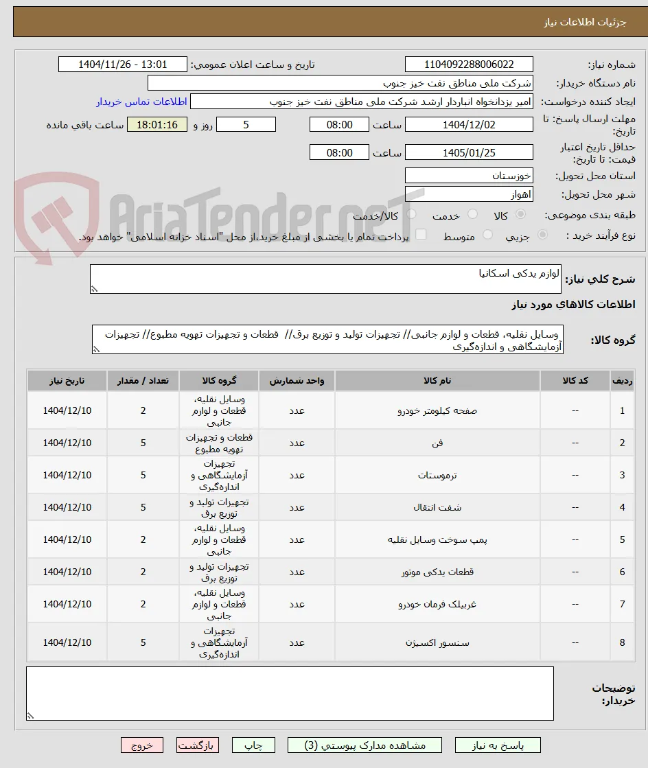 لوازم یدکی اسکانیا