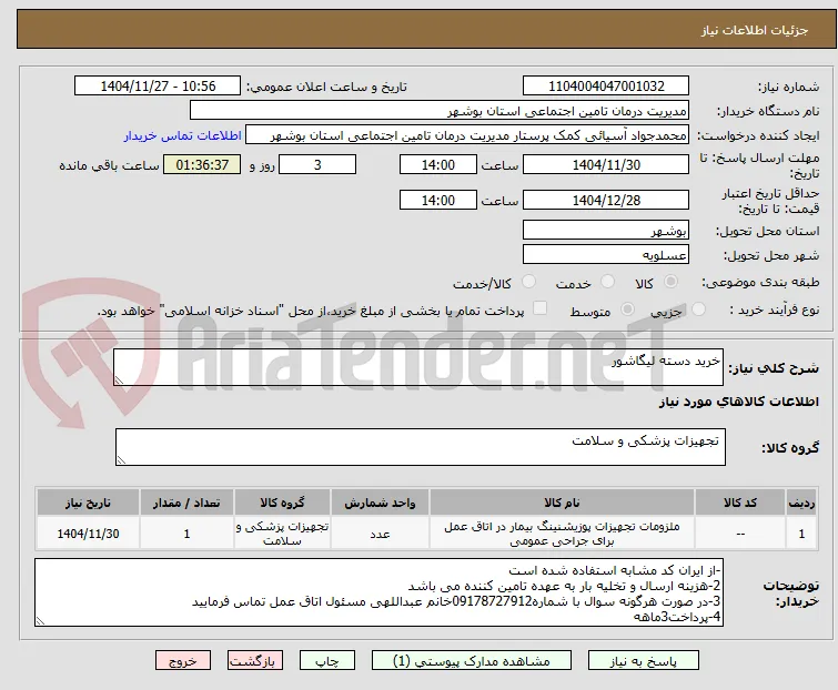 خرید دسته لیگاشور