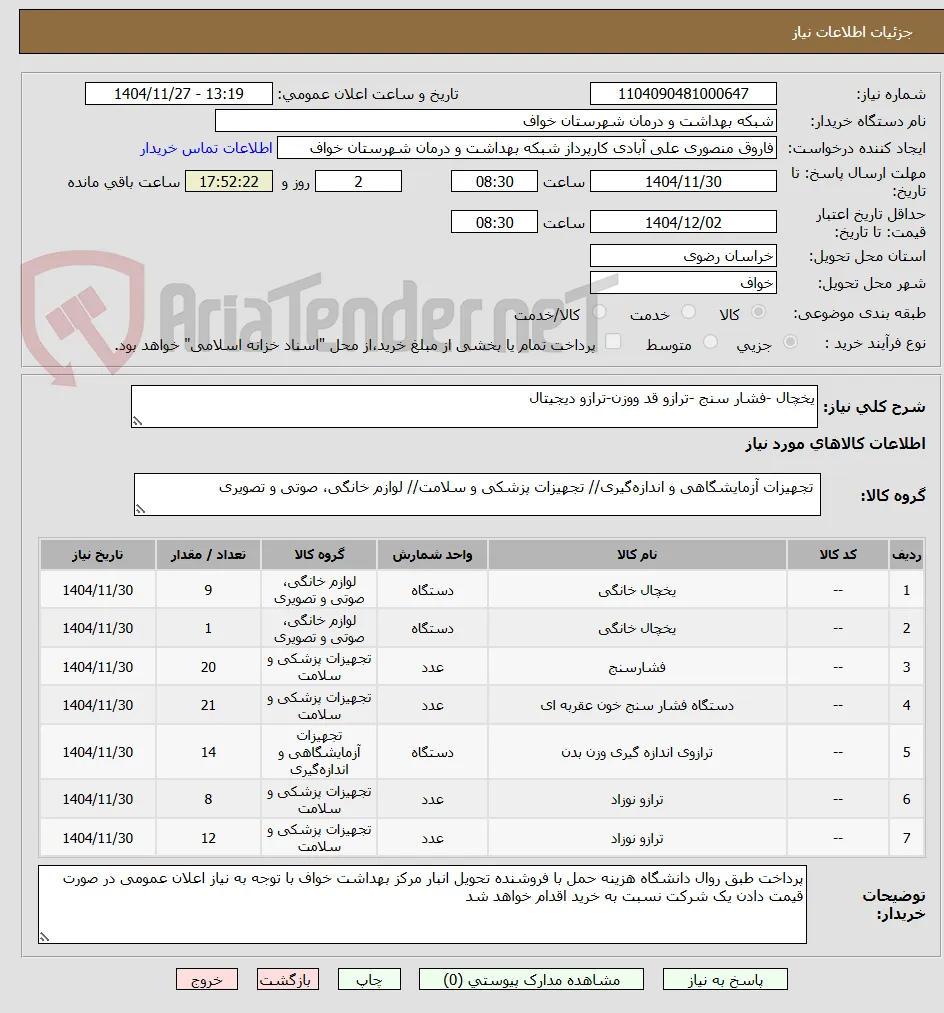 یخچال -فشار سنج -ترازو قد ووزن-ترازو دیجیتال