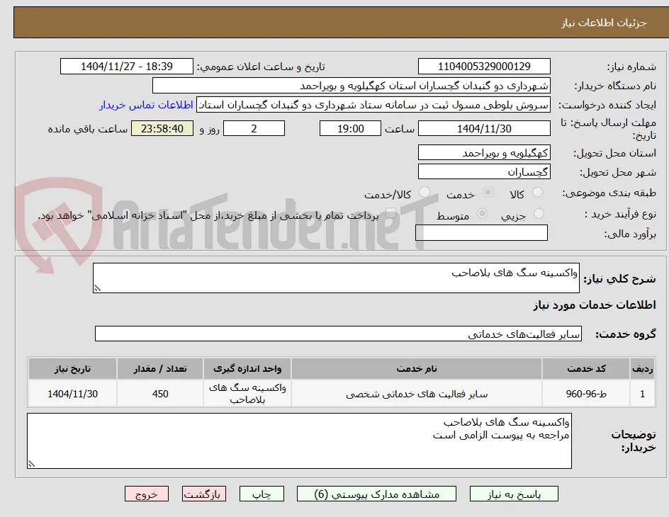 واکسینه سگ های بلاصاحب
