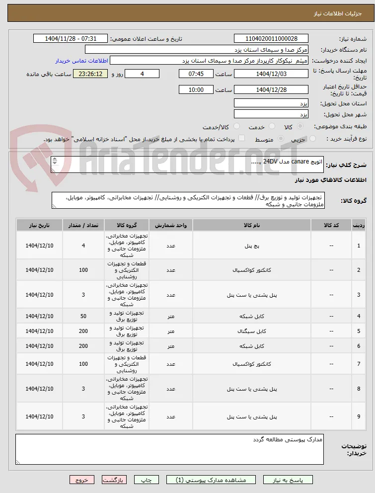 اتوپچ canare مدل 24DV ,.....												
												
