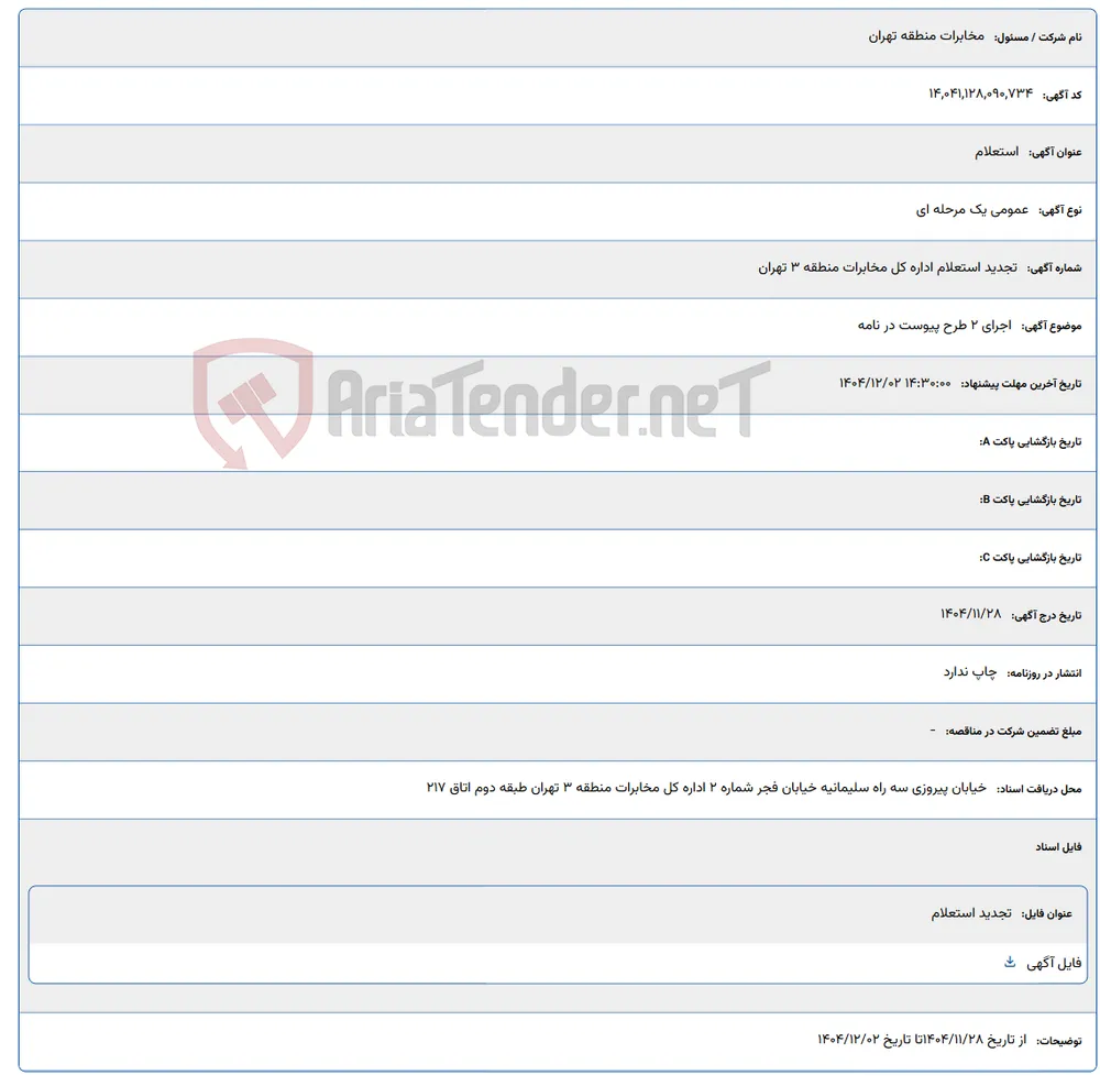 اجرای 2 طرح پیوست در نامه