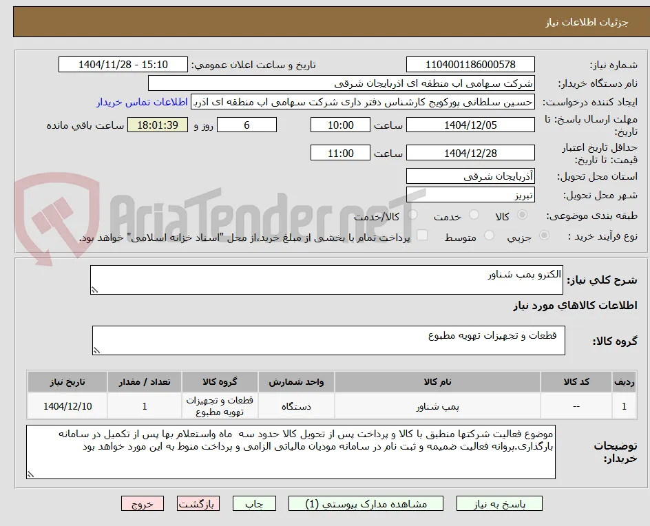 الکترو پمپ شناور