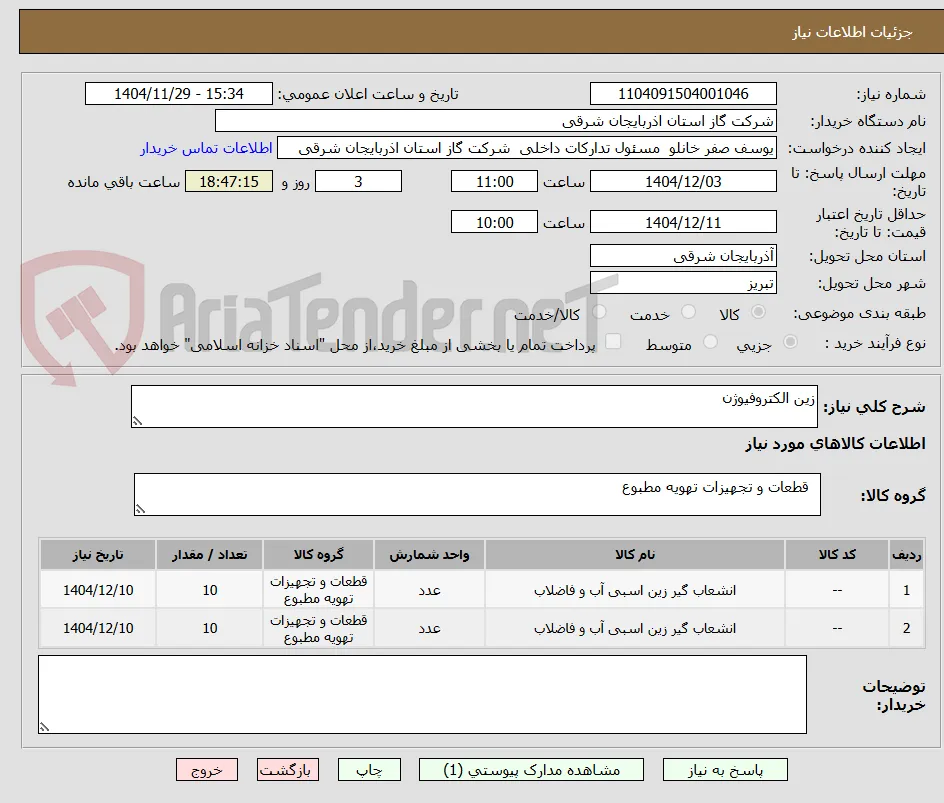 زین الکتروفیوژن