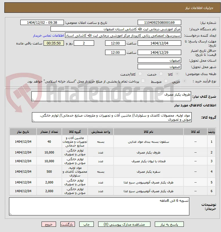 ظروف یکبار مصرف