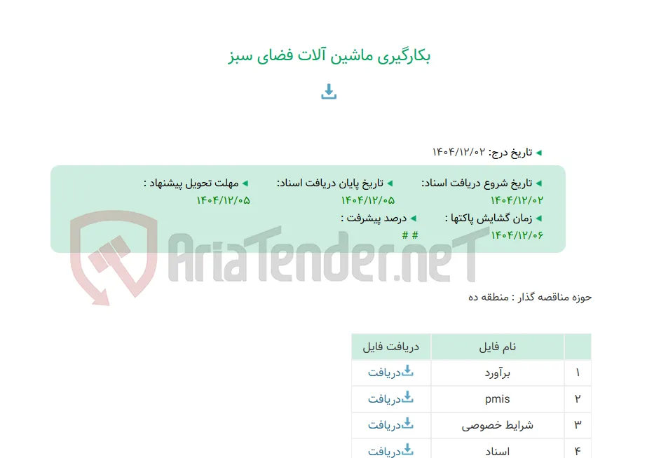 بکارگیری ماشین آلات فضای سبز