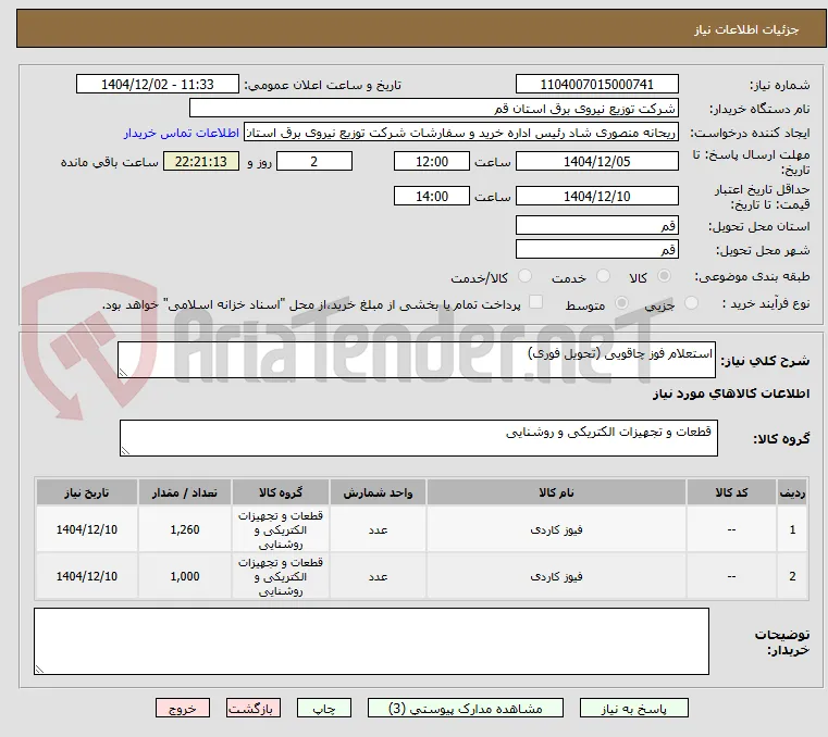 استعلام فوز چاقویی (تحویل فوری)