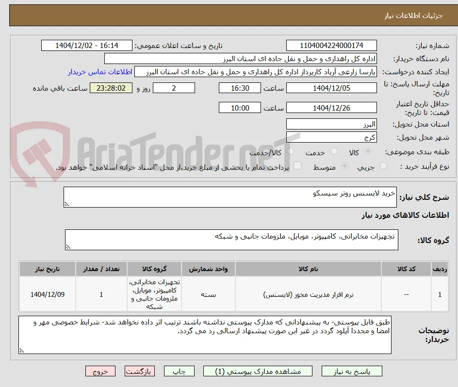 خرید لایسنس روتر سیسکو