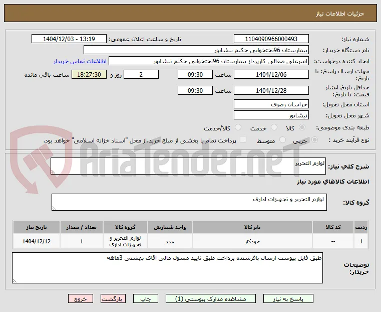 لوازم التحریر