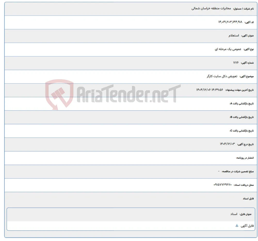 تعویض دکل سایت کارگر