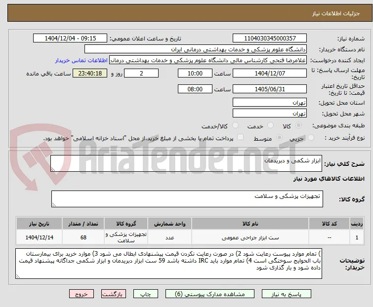 ابزار شکمی و دبریدمان