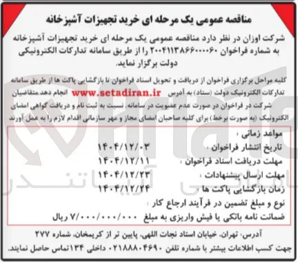 خرید تجهیزات آشپزخانه 