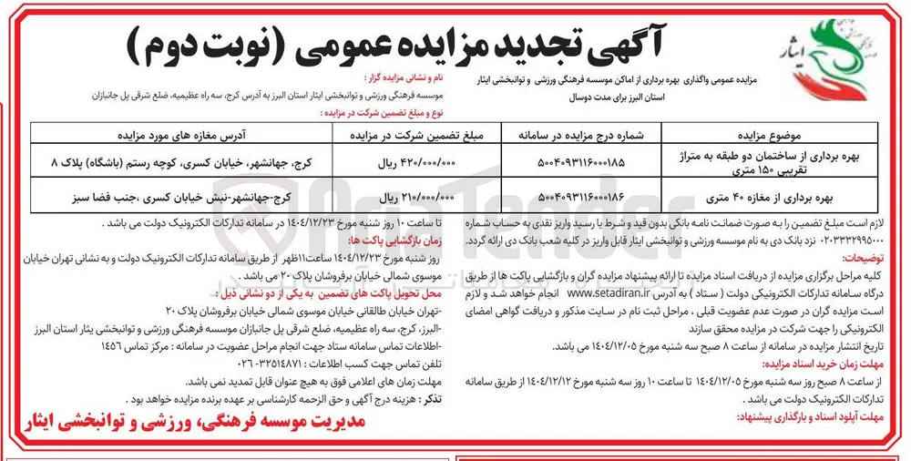 بهره برداری از مغازه ۴۰ متری 