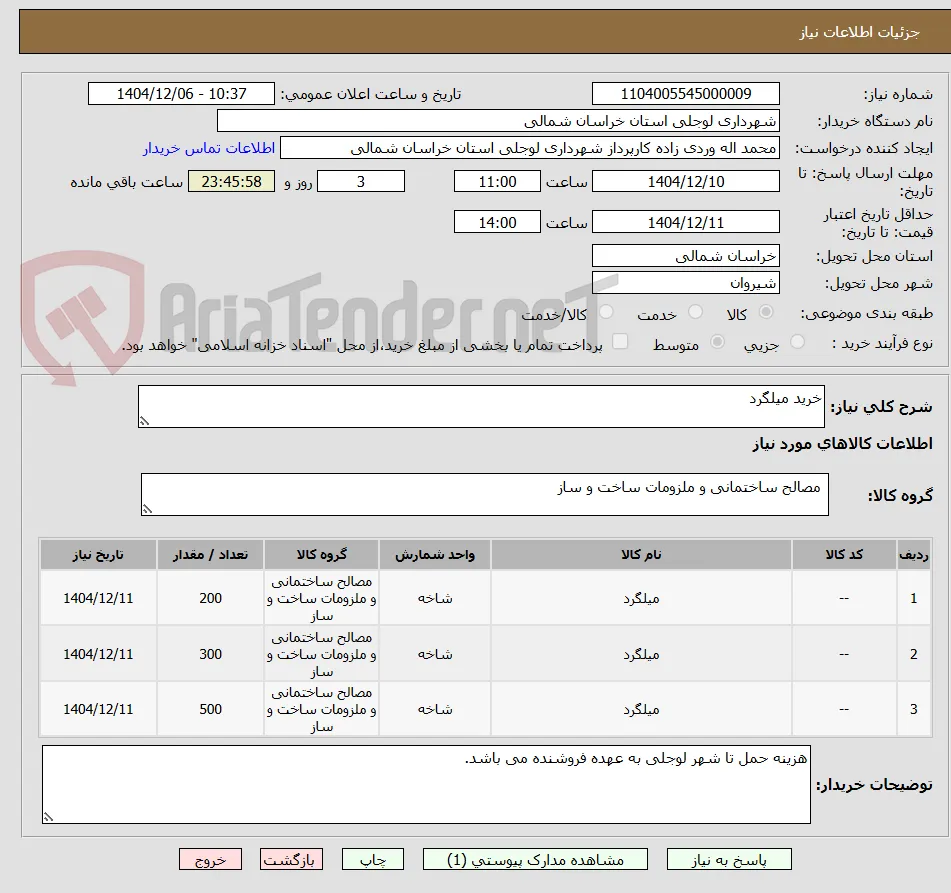 خرید میلگرد