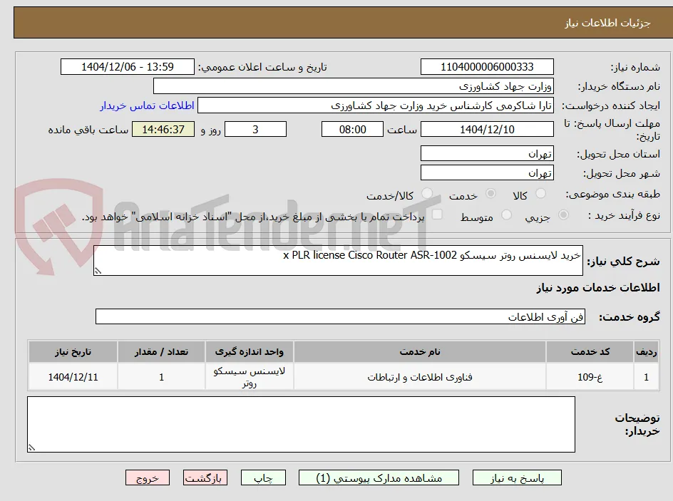 خرید لایسنس روتر سیسکو 1002-x PLR license Cisco Router ASR 