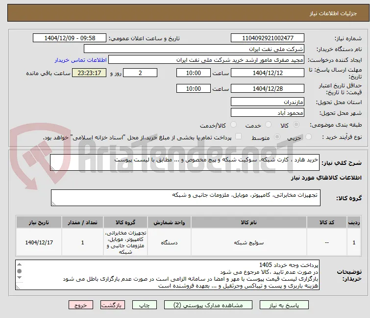 خرید هارد کارت شبکه وکیت شبکه و پیج مخصوص و .