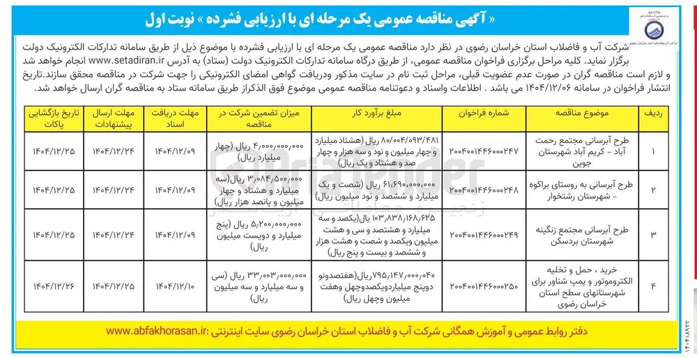 خرید ، حمل و تخلیه الکتروموتور و پمپ شناور