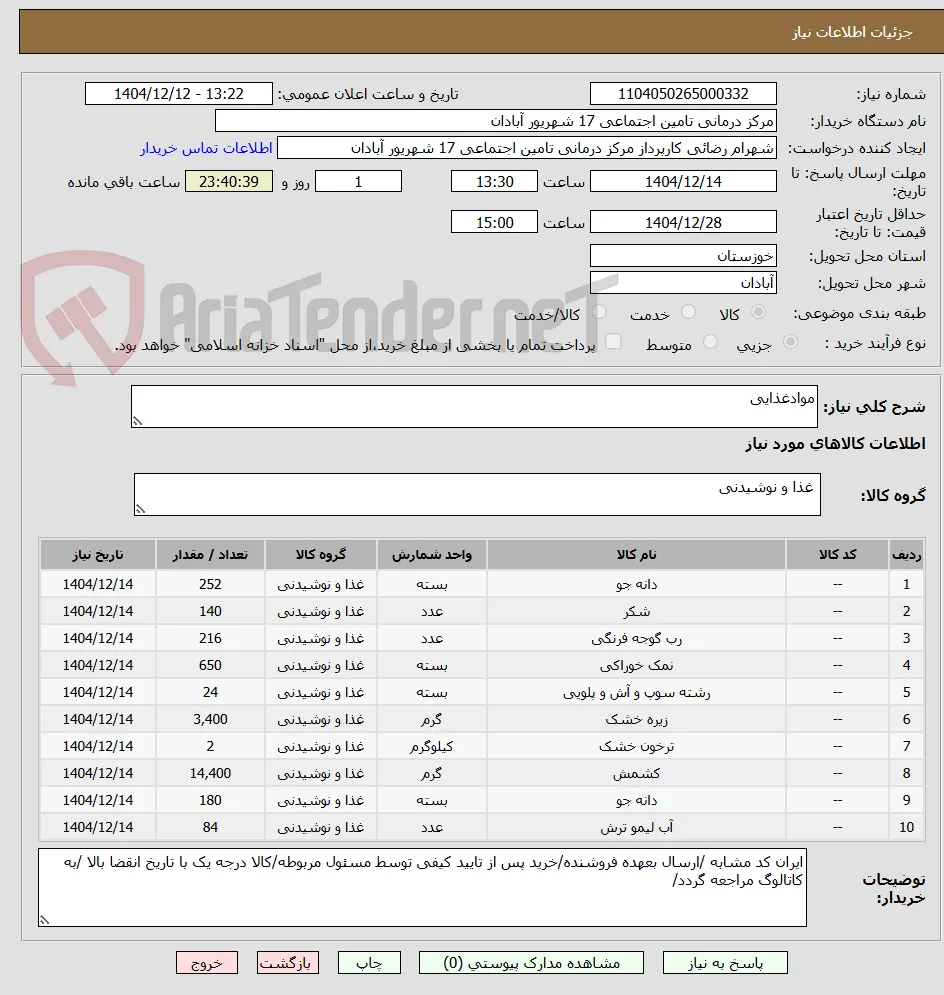 موادغذایی