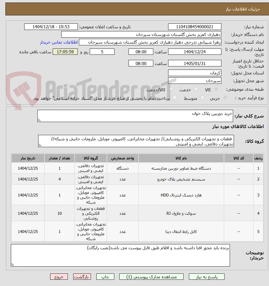 خرید دوربین پلاک خوان