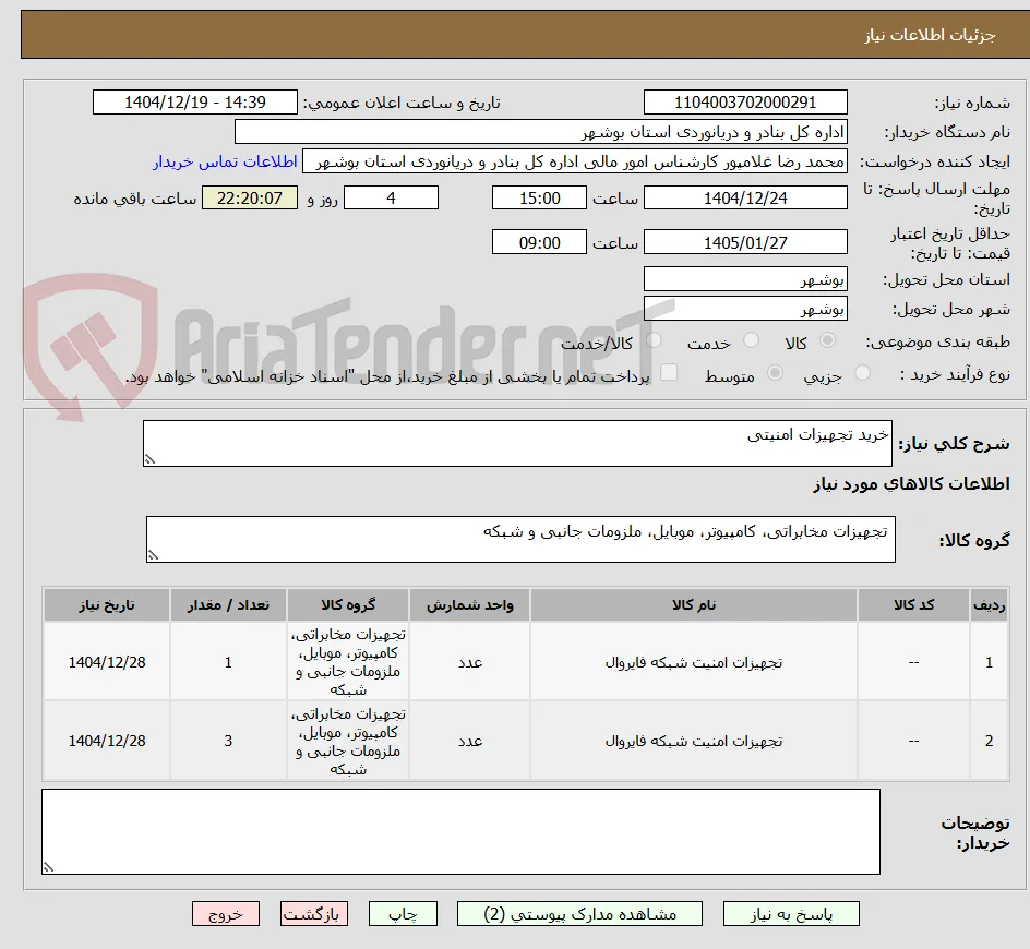 خرید تجهیزات امنیتی
