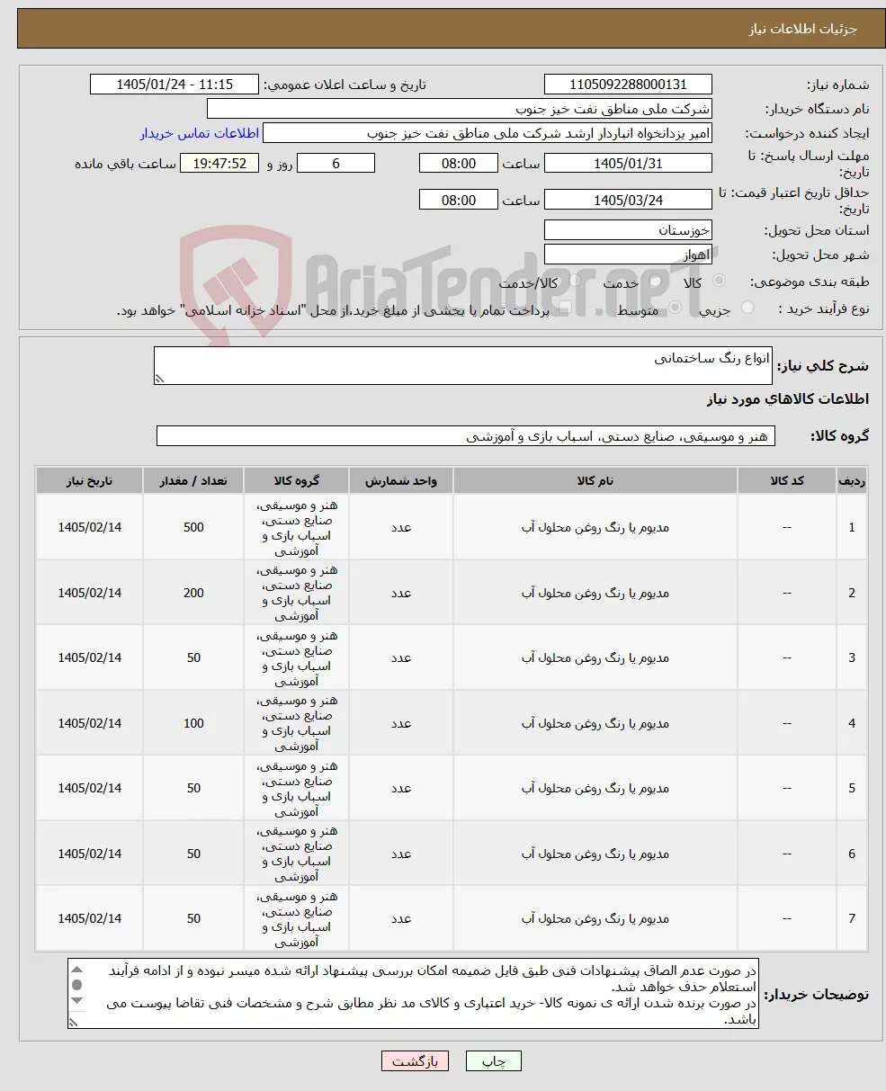 نیاز کالا-انواع رنگ ساختمانی 