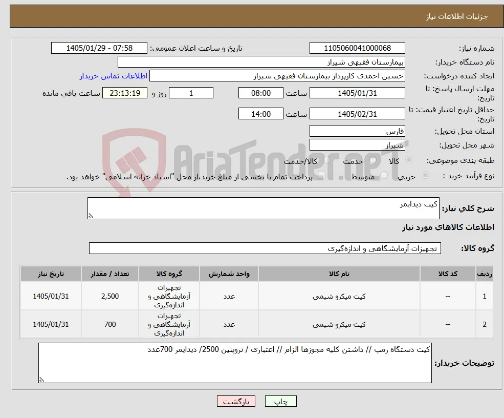 نیاز کالا-کیت دیدایمر 