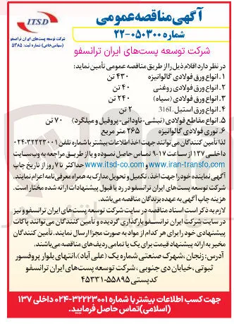 خرید انواع ورق فولادی (سیاه)