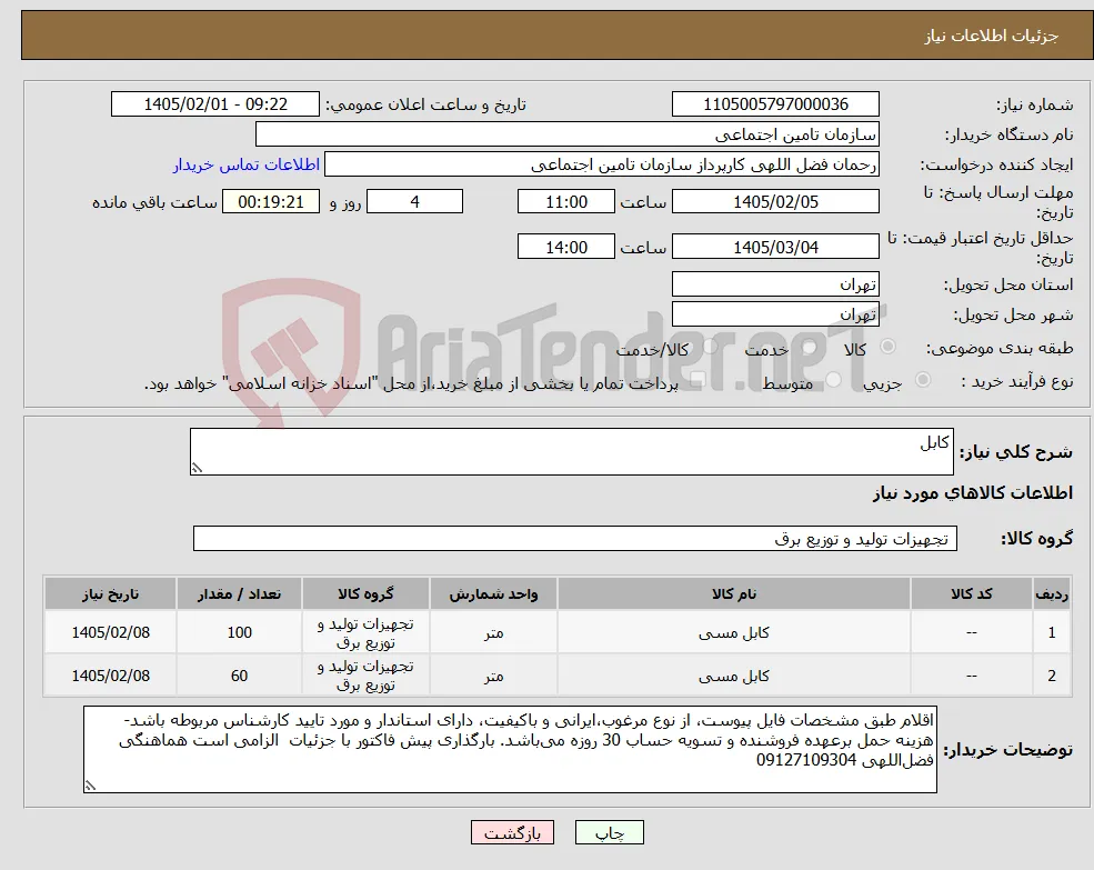 نیاز کالا-کابل