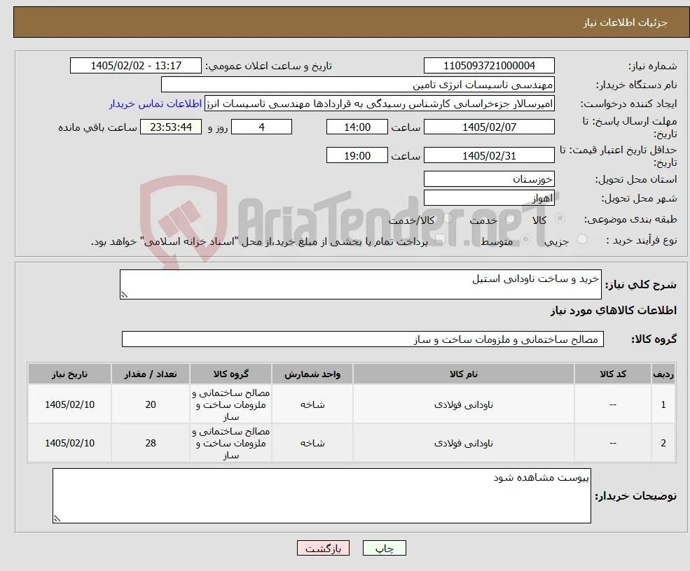نیاز کالا-خرید و ساخت ناودانی استیل