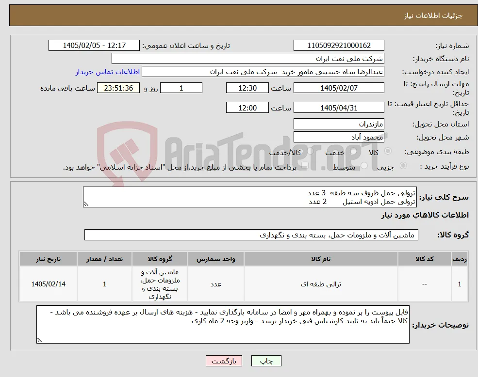 نیاز کالا-ترولی حمل ظروف سه طبقه 3 عدد ترولی حمل ادویه استیل 2 عدد