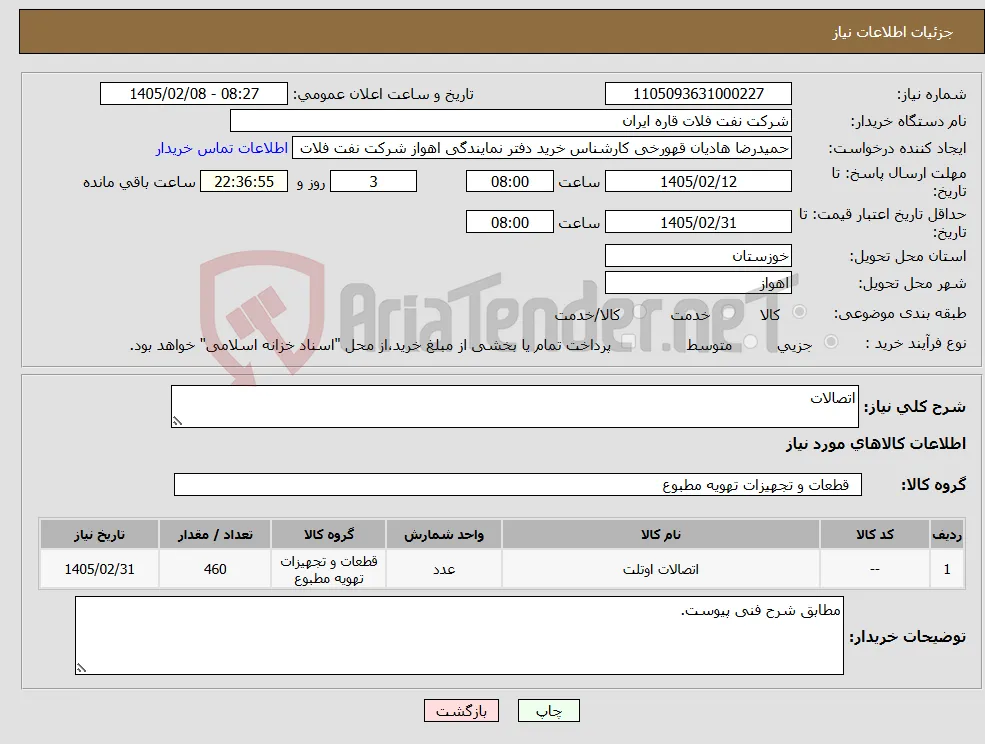 نیاز کالا-اتصالات