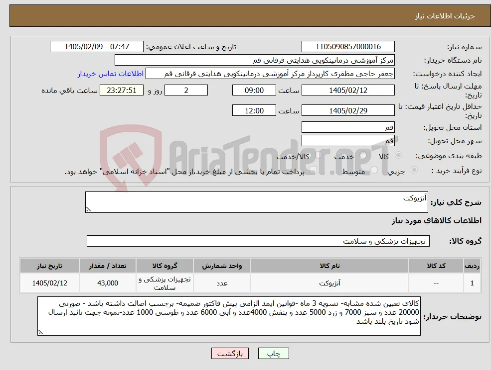 نیاز کالا-آنژیوکت 