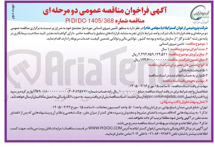 تأمین نیروی انسانی