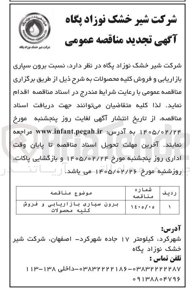 برون سپاری بازاریابی و فروش کلیه محصولات