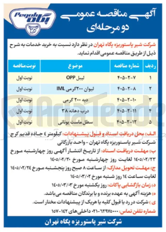 خرید لیبل OPP