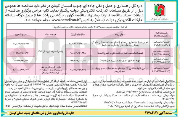 تکمیل آشیانه ماشین آلات راهدارخانه 