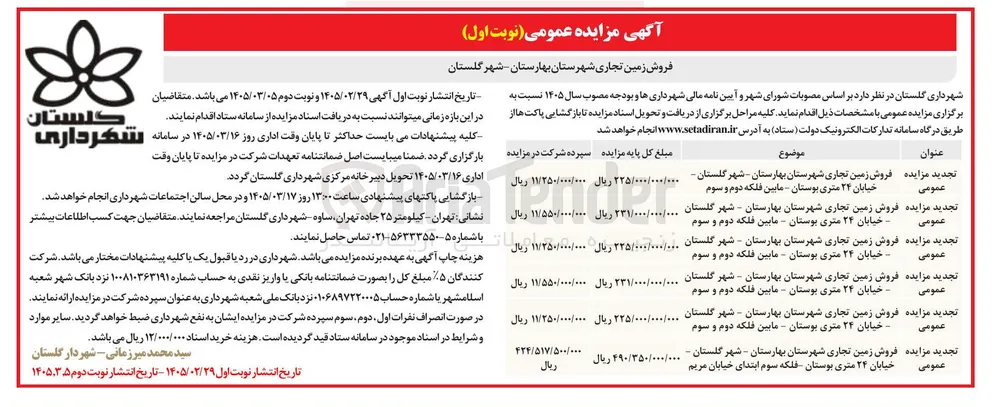 فروش زمین تجاری