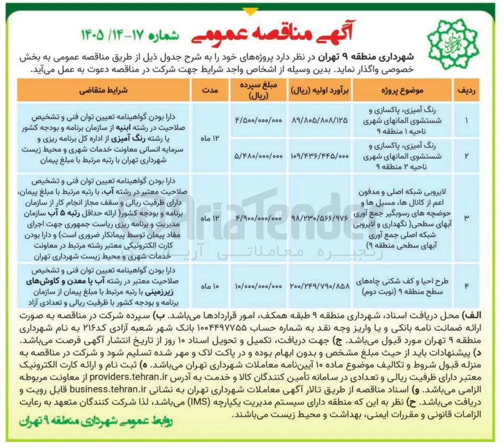 رنگ آمیزی پاکسازی و شستشوى المانهای شهری ناحیه ۲