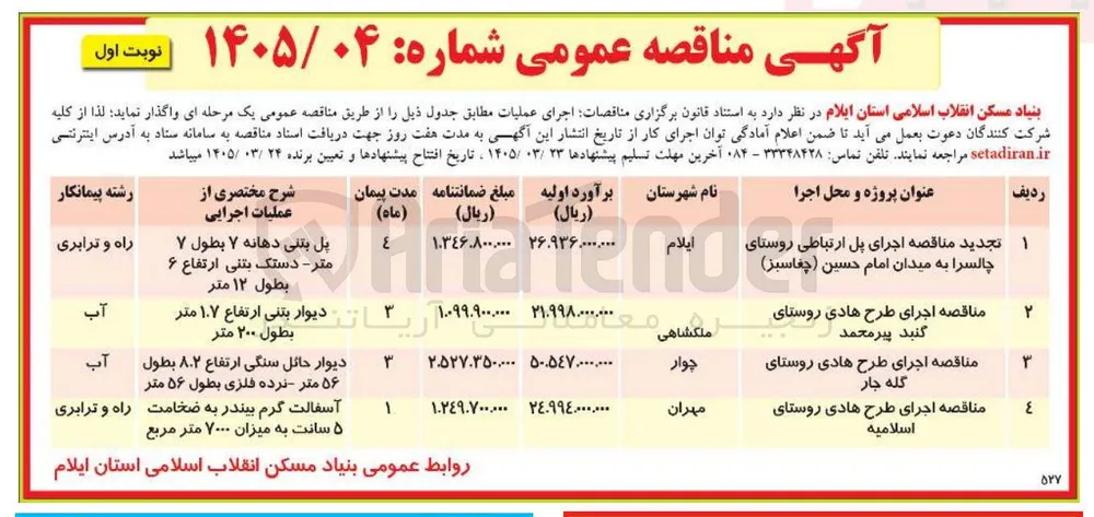 اجرای طرح هادی روستای اسلامیه