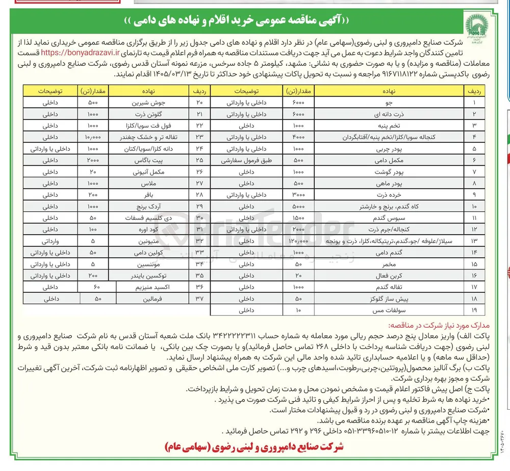 خرید کنجاله / جرم ذرت