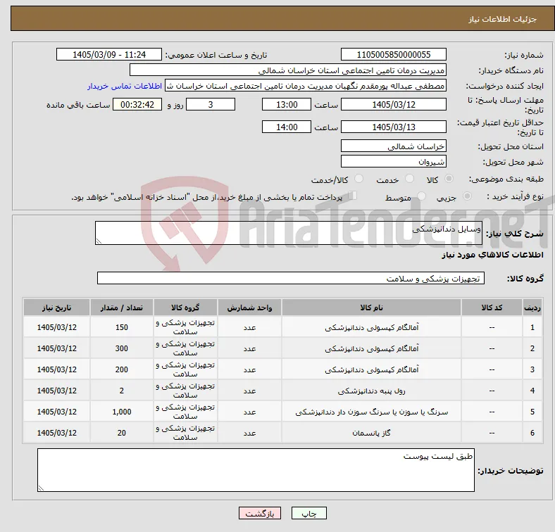 نیاز کالا-وسایل دندانپزشکی