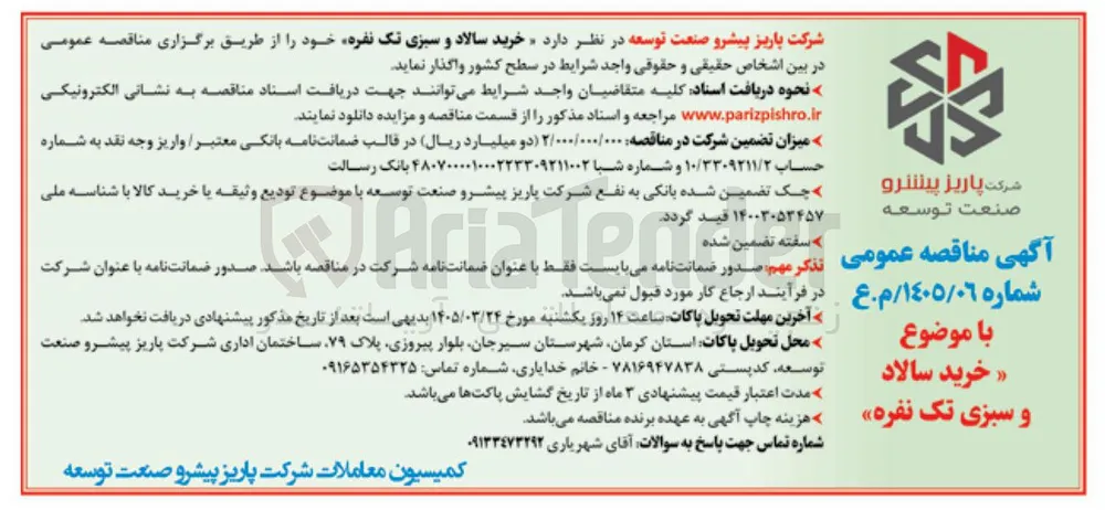خرید سالاد و سبزی تک نفره خود
