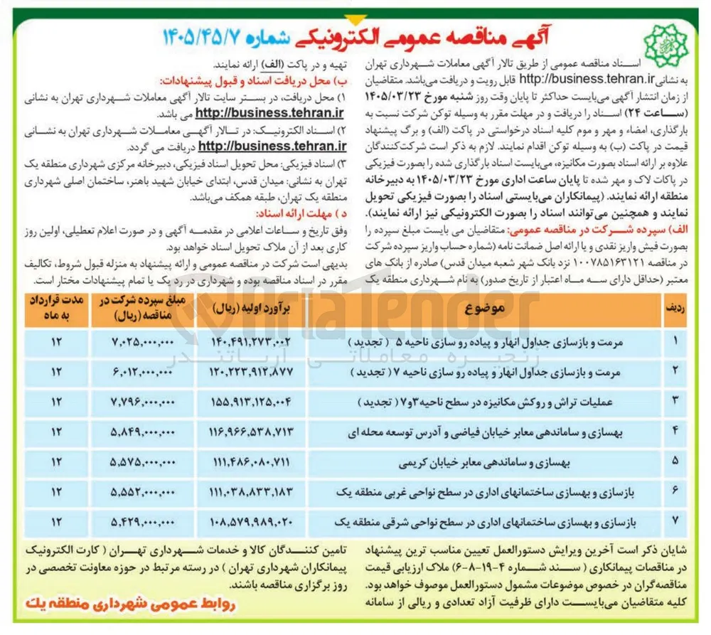  بهسازی و ساماندهی معابر 