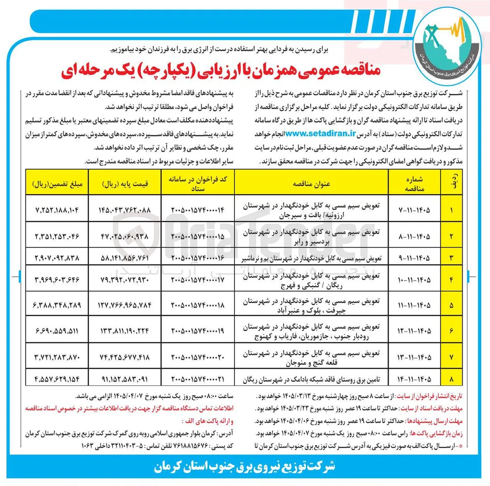 تامین برق روستای فاقد شبکه 