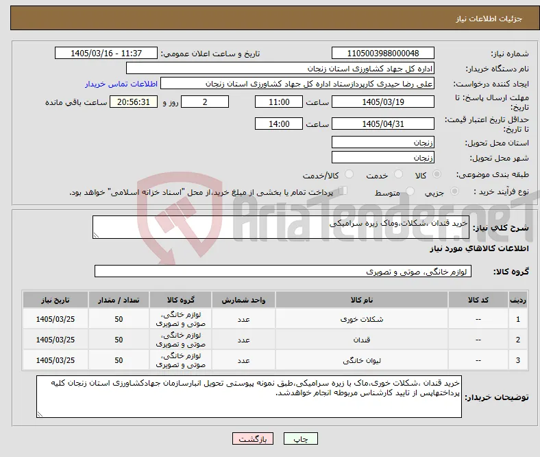 نیاز کالا-خرید قندان ،شکلات،وماک زیره سرامیکی