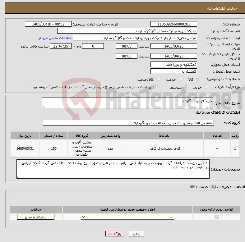 نیاز کالا-خرید فرغون - گاری